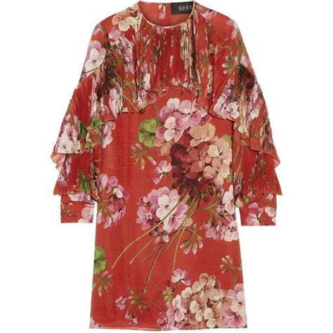 gucci printed silk-georgette mini dress|gucci jumpsuits for women.